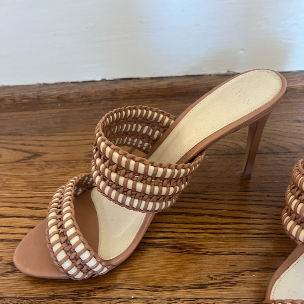 Alexandre Birman Woven Emmy Leather Heels - Picture 2 of 4